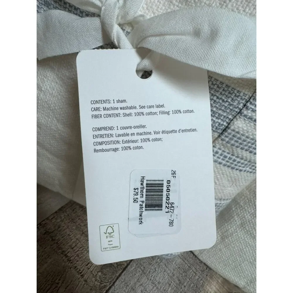NWT Pottery Barn Hawthorn Patchwork Shams Euro